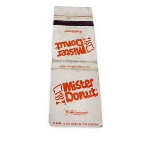 Vintage Mister Donut Matchbook Cover International Multifoods Universal Match